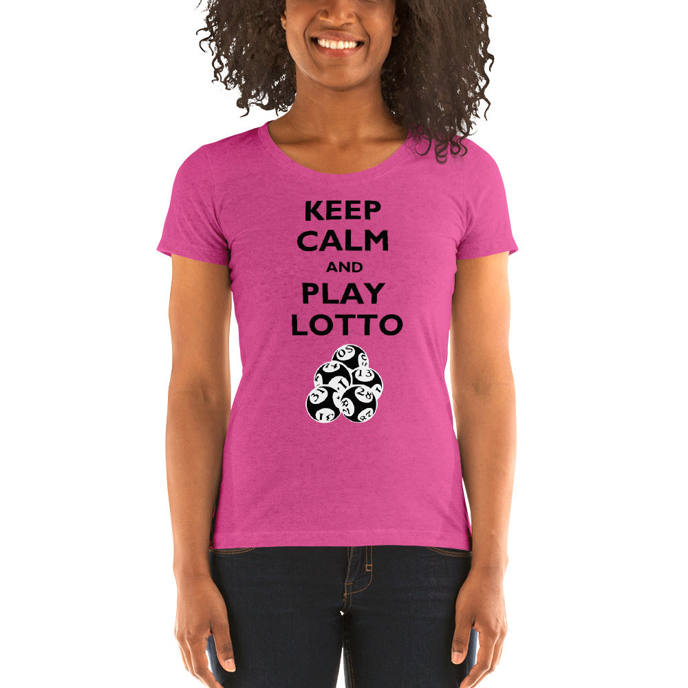 KEEP CALM Ladies' Triblend Short Sleeve T (PINK)